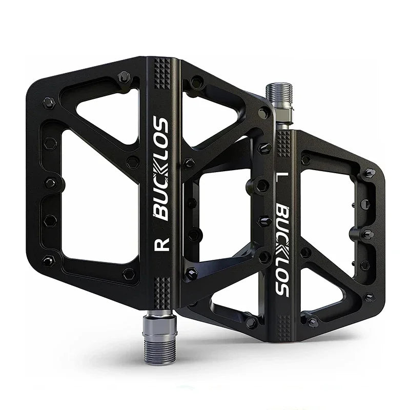 BUCKLOS Bike Pedal Ultralight Pedal Platform for Road Mountain Bike Anti-slip Nylon Sealed Bearings Flat Pedals MTB Bicycle Part