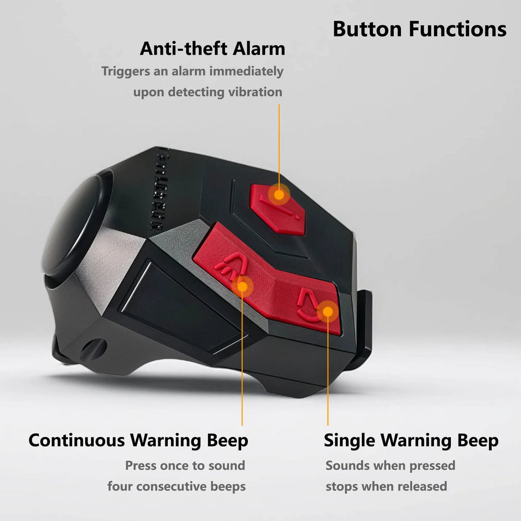 SHIZIWANGRI 120dB Bicycle Electronic Horn Anti-theft Alarm Type-C Rechargeable 200mAh Bike Bell Waterproof MTB Road Cycling Handlebar Warning Horn