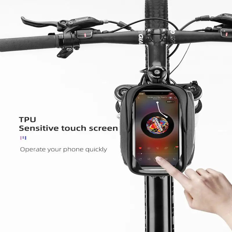 ROCKBROS Touchscreen-Friendly Cycling Gear Accessories Bicycle Top Tube Bag Reflective Reflective Version MTB Saddle Bag