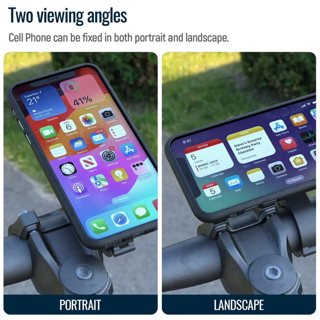 Bike Phone Holder,Motorcycle/Mountain Bike/Road Bicycle/MTB/Scooter/Electric Universal Handlebar Mount,Quick Attach/Lock/Release