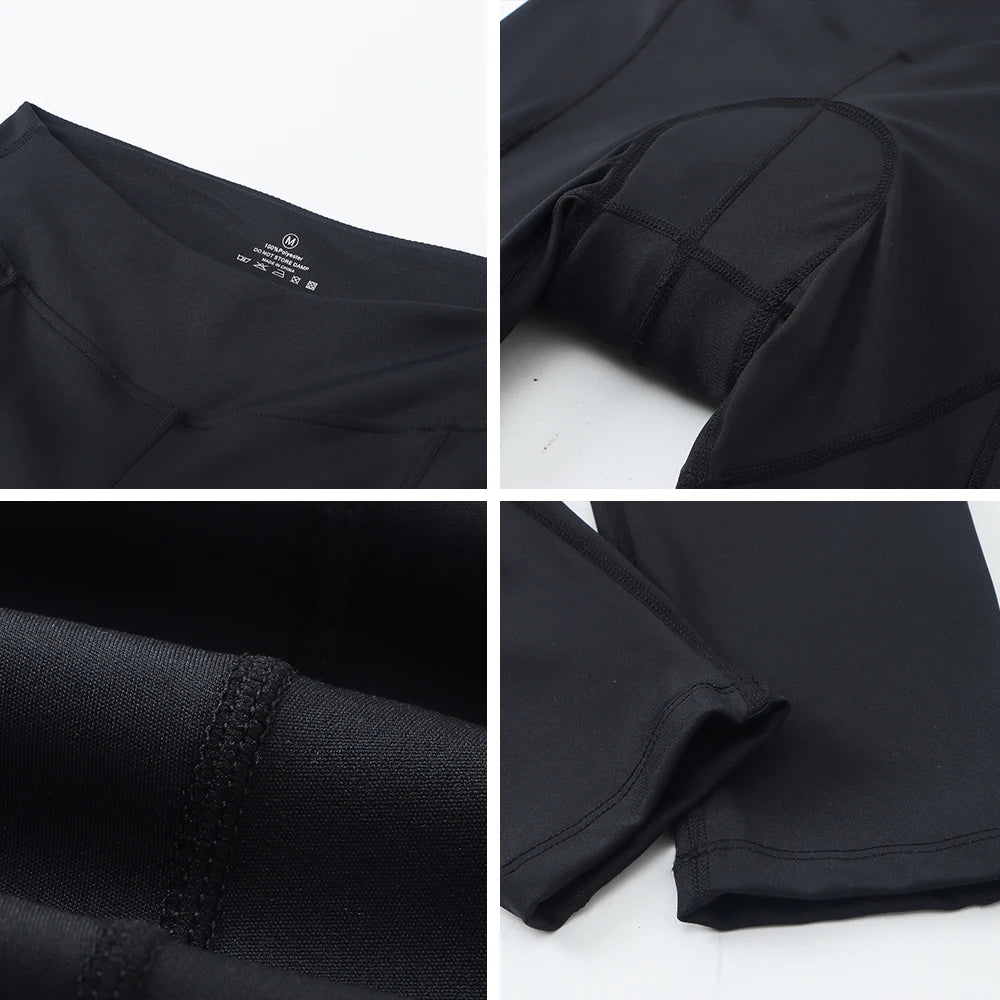 HISERWA Women Cycling Pants Pro 7 Hours Shockproof Padded Pants Summer Breathable Bike Tights Sports Slim Fit Bicycle Pants