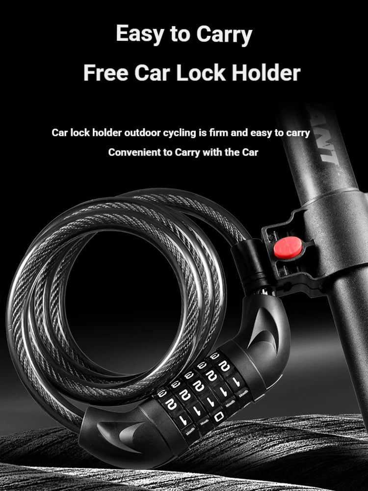 TOSUOD Bicycle Cable Lock MTB Road Bicycle Anti-Theft Four or Five Digit Password Scooter Motorcycle Accessories Bicycle Lock