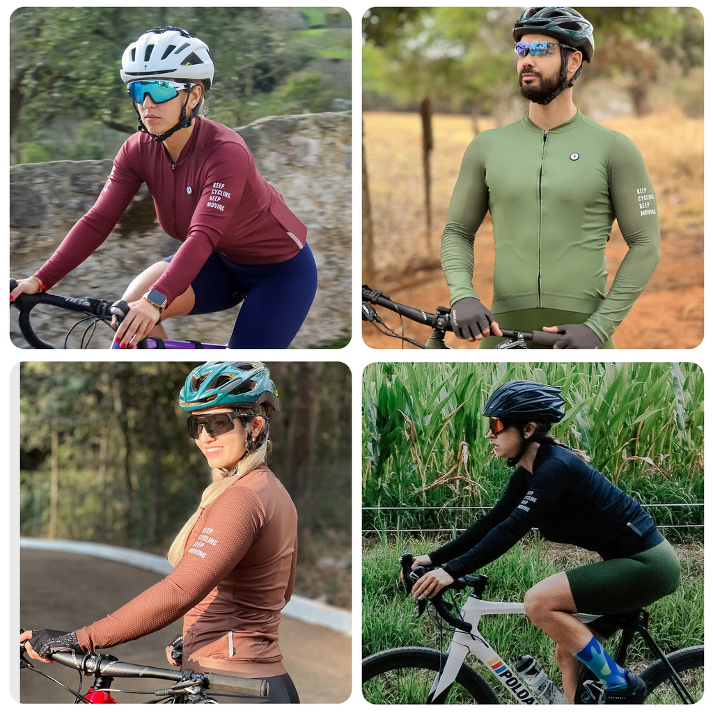 DAREVIE Cycling Jersey Long Sleeve Pro Aero Small Size 3D Bubble Mesh Cycling Jersey Men Women Breathable Man Cycling Maillot
