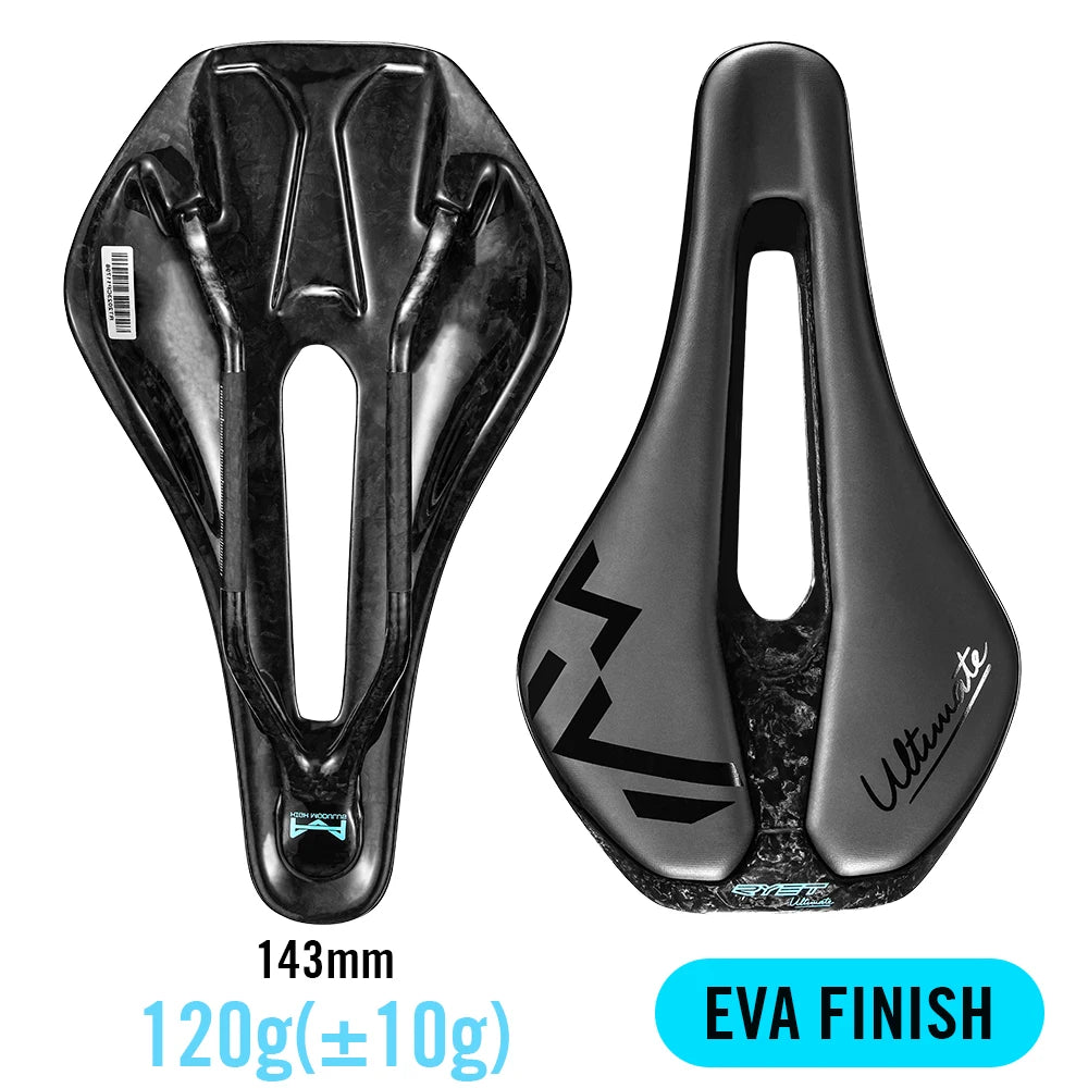 RYET 3D Printed Bicycle Saddle Ultralight Carbon Saddle 135/143mm 105g Bike Saddle for MTB Gravel Road Bike Seat Cycling Parts
