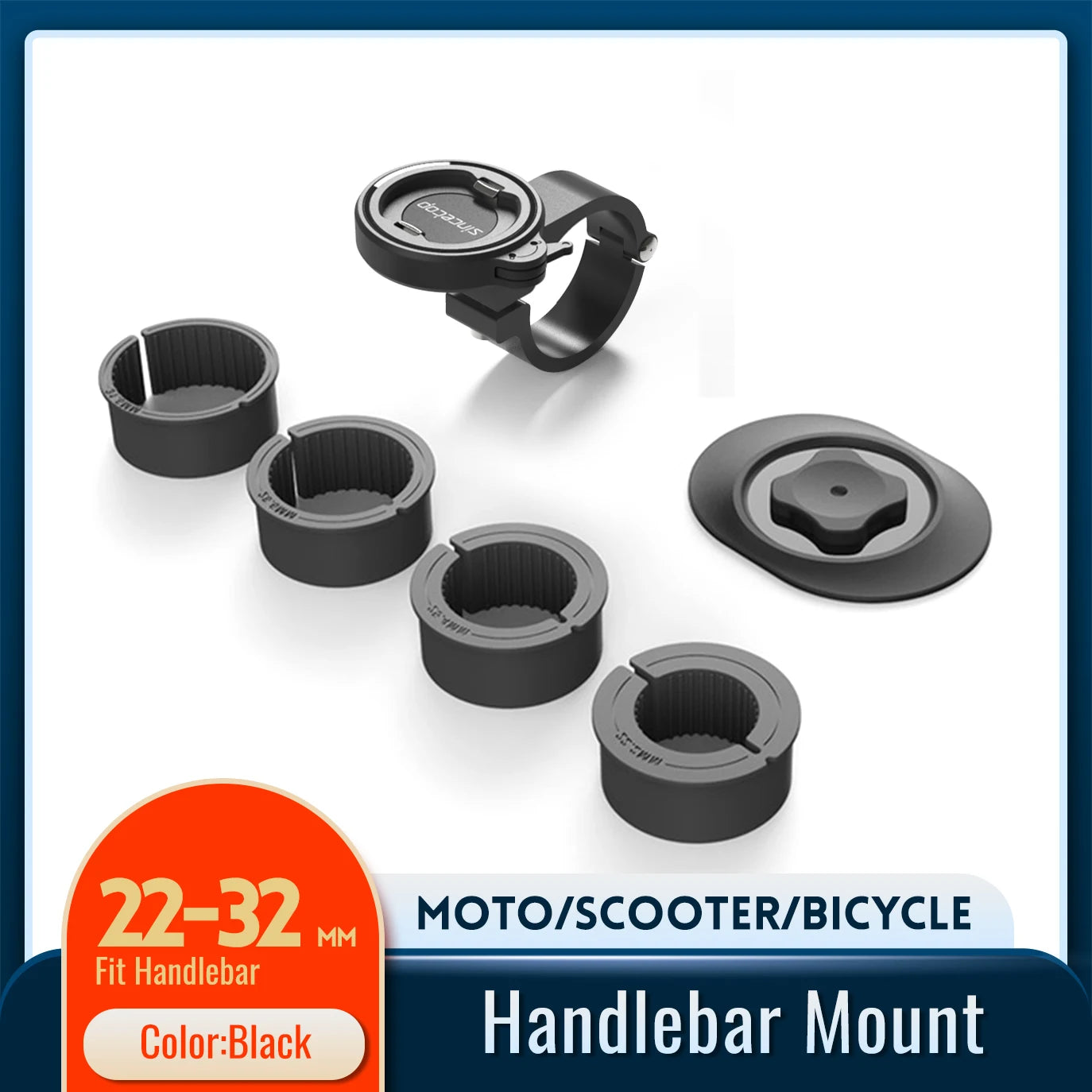 Bike Phone Holder,Motorcycle/Mountain Bike/Road Bicycle/MTB/Scooter/Electric Universal Handlebar Mount,Quick Attach/Lock/Release