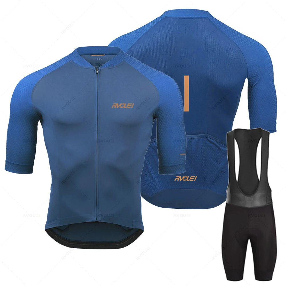 2027 Rvouei Pro Team Bicycle Clothing Men New Road Bike Wear Racing Clothes Breathable Cycling Jersey Set Ropa Ciclismo Maillot