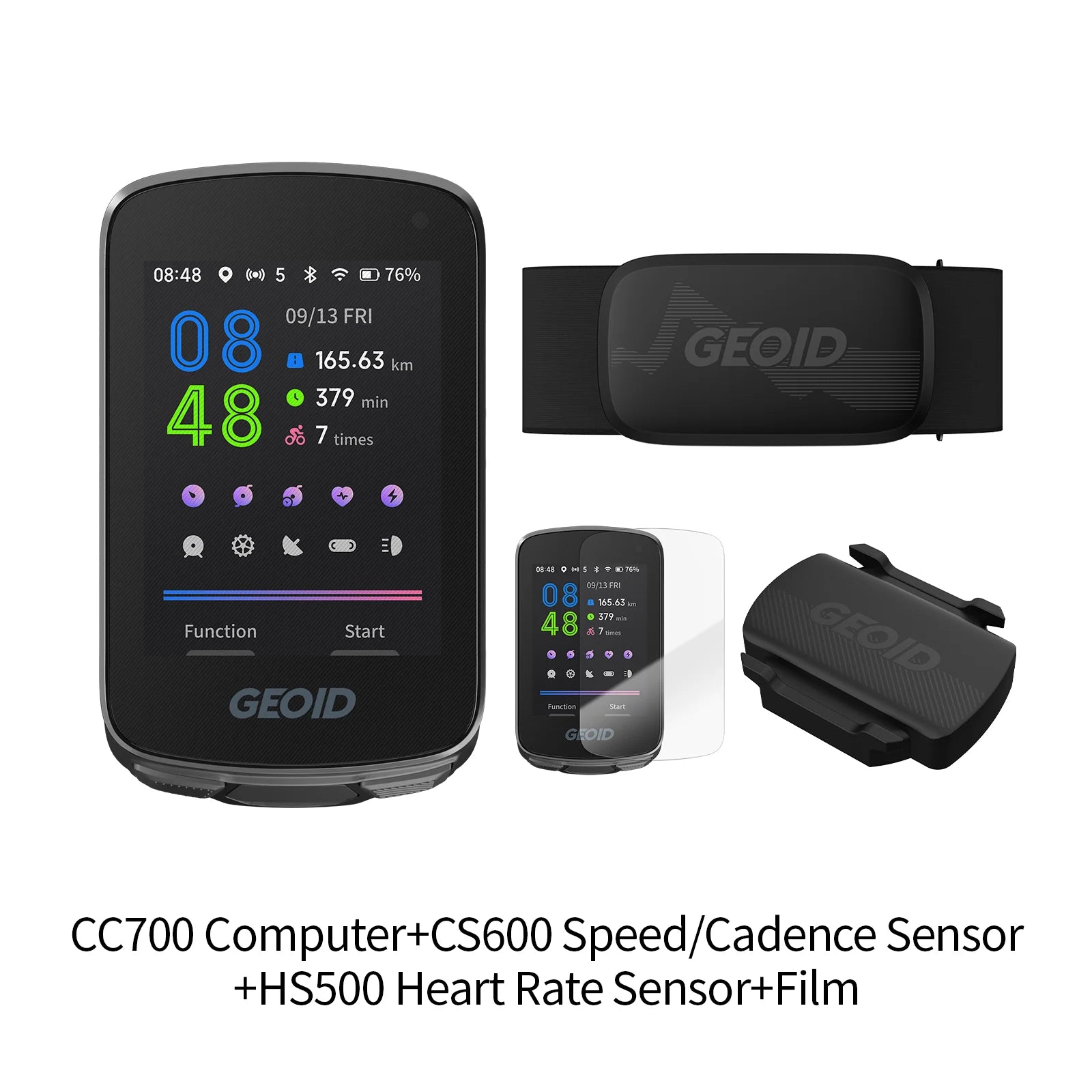GEOID CC600/CC700 Bike Computer Wireless Color Screen Bicycle Speedometer ANT+ WIFI Cycling Speedometer IPX7 Waterproof Odometer