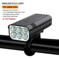 10000mAh 6-8 LED Bike Light USB Rechargeable 3600 Lumens Bike Headlight Super Bright Flashlight Front Lights and Back Rear light