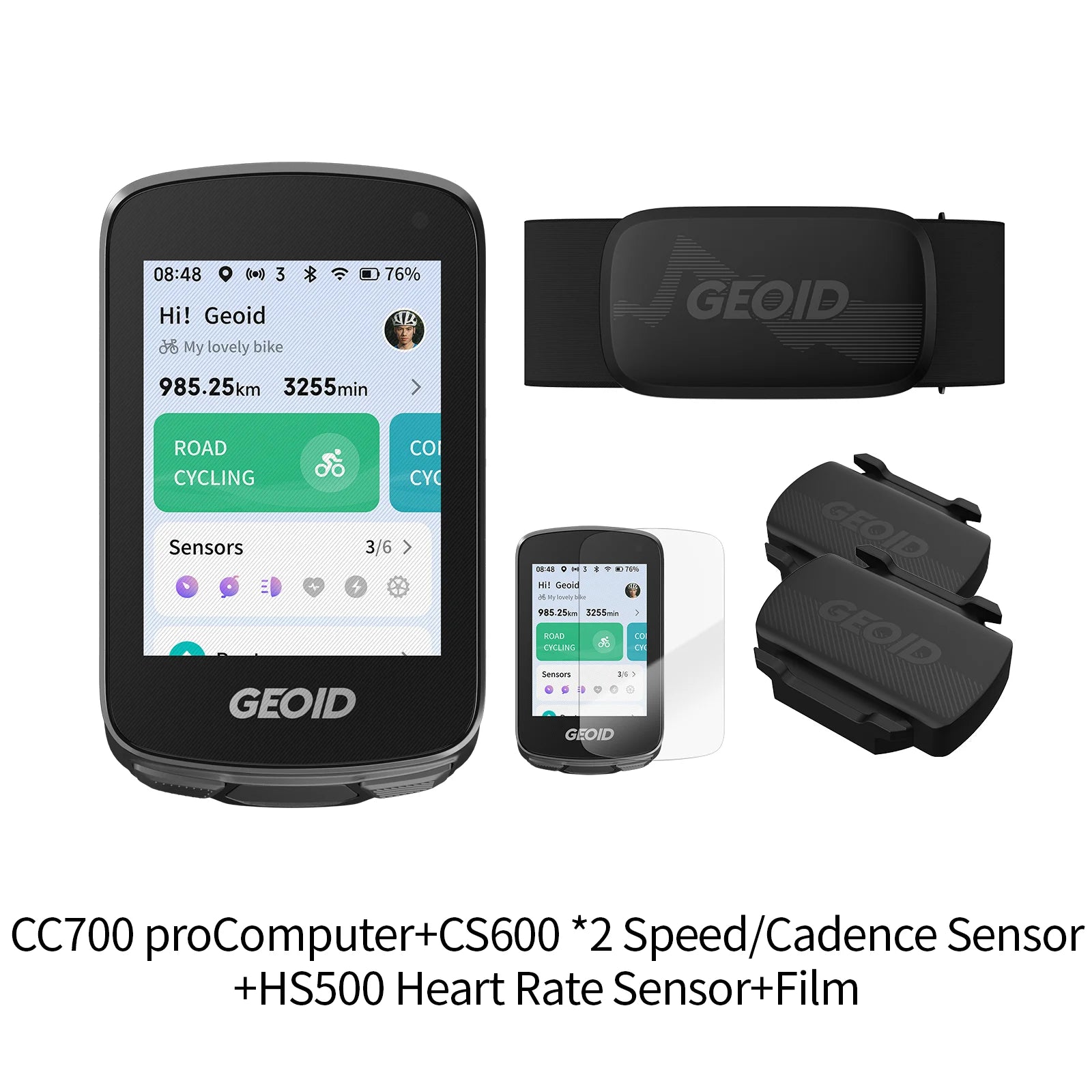 GEOID CC600/CC700 Bike Computer Wireless Color Screen Bicycle Speedometer ANT+ WIFI Cycling Speedometer IPX7 Waterproof Odometer
