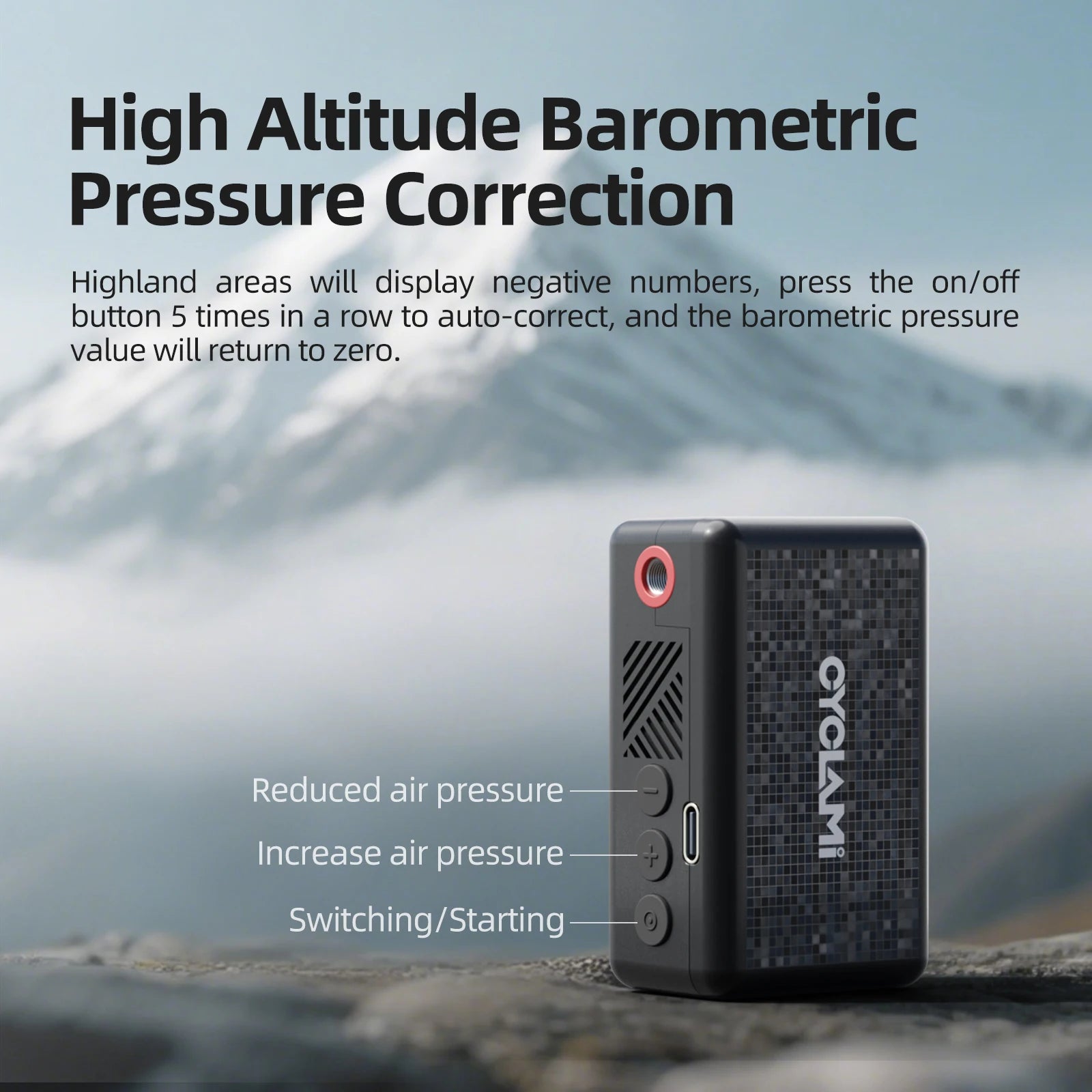 130 PSI CYCLAMI AM6 Automatic Air Pump Portable Pocket Electric Inflator Tire Pressure Display Tire Inflator MTB Road Bike FV AV
