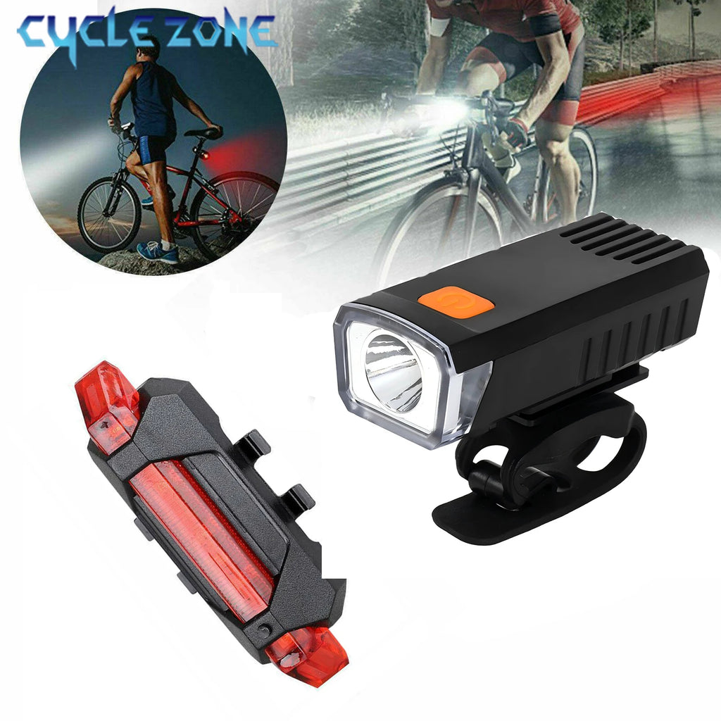 Bike Front Rear Light Set Bicycle Headlight Taillight MTB Road Bike Front Rear Lamp Set Cycling Flashlight Bicycle Accessories