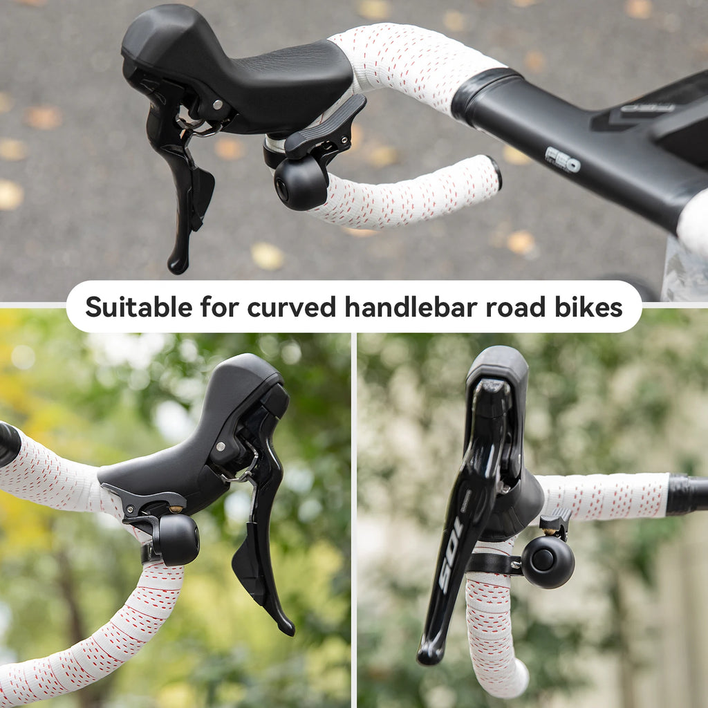 ROCKBROS Cycling Bell Road Bike Horn Waterproof Copper Alloy Bell Bicycle Drop Bent Handlebar Horn Crisp Warning Cycling Bells