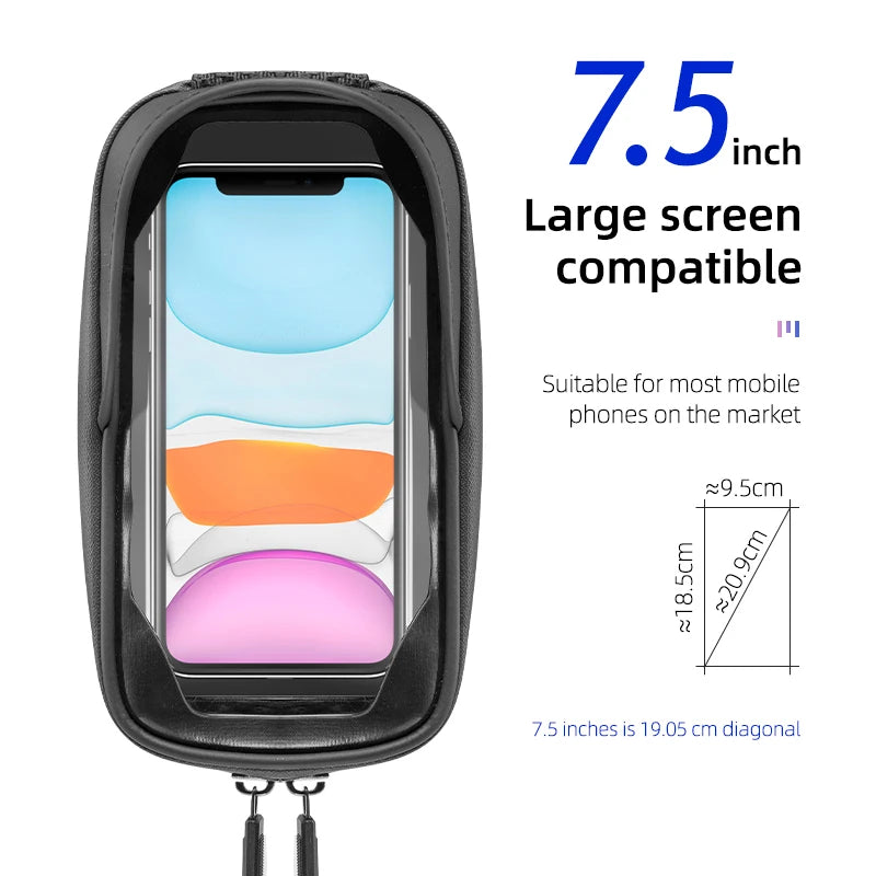 ROCKBROS Touchscreen-Friendly Cycling Gear Accessories Bicycle Top Tube Bag Reflective Reflective Version MTB Saddle Bag