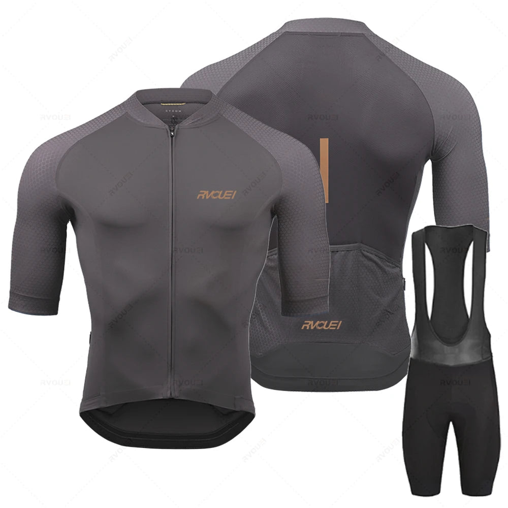 2027 Rvouei Pro Team Bicycle Clothing Men New Road Bike Wear Racing Clothes Breathable Cycling Jersey Set Ropa Ciclismo Maillot