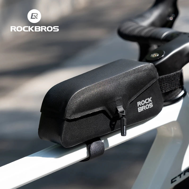 ROCKBROS Bike Top Tube Bag Magnetic Waterproof TPU Bike Frame Front Pack Mountain Bike Riding Storage Bag Cycling Accessories