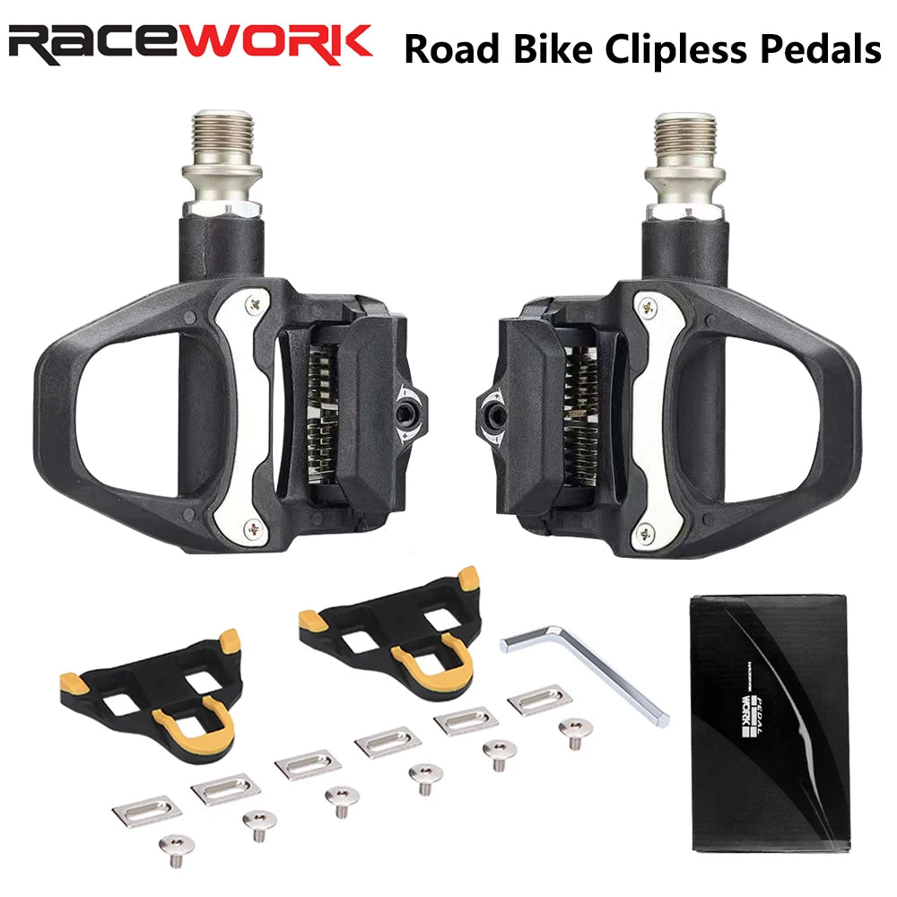 RACEWORK Road Bike Pedal Bearing Self-Locking Pedal For SHIMANO SPD SL System Bicycele Parts