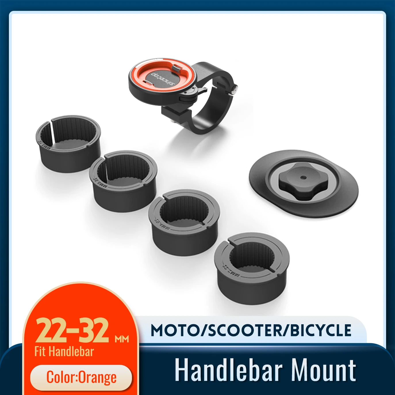 Bike Phone Holder,Motorcycle/Mountain Bike/Road Bicycle/MTB/Scooter/Electric Universal Handlebar Mount,Quick Attach/Lock/Release