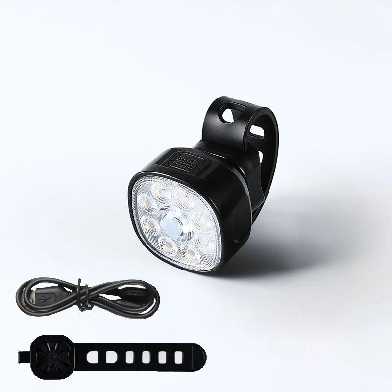 Bike Lights Set High Brightness MTB Bicycle Lamp Type-C Rechargeable Front and Rear Cycling Safety LED Lighting Bicycle Lantern