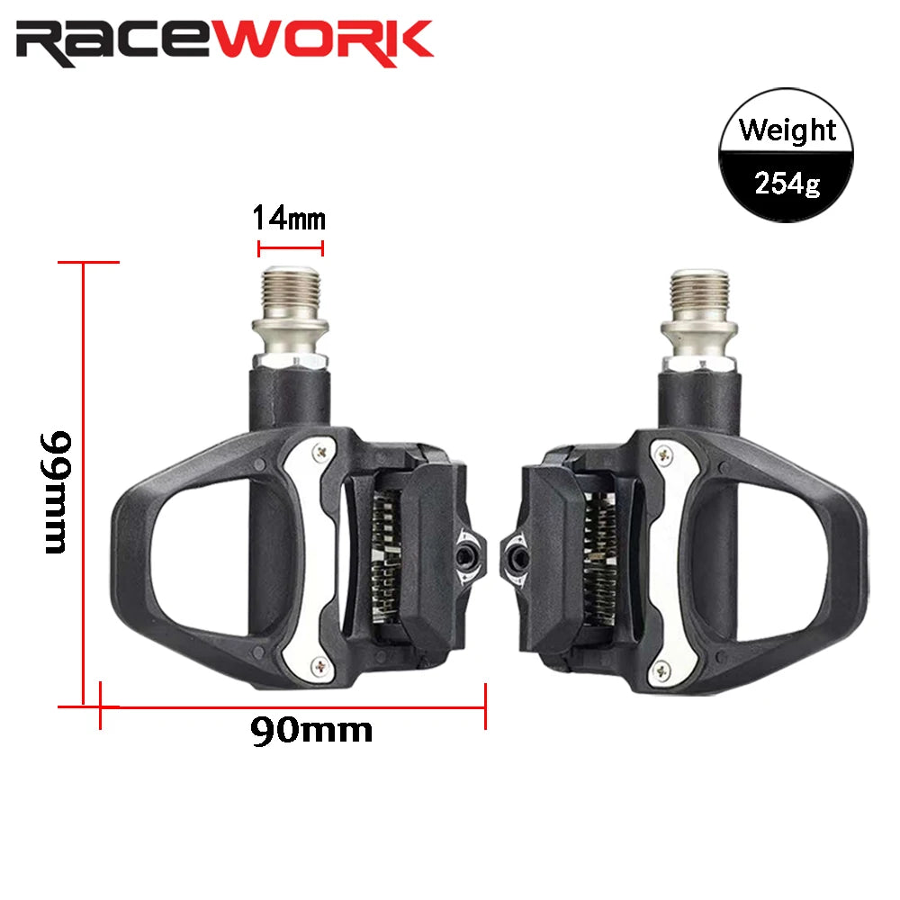 RACEWORK Road Bike Pedal Bearing Self-Locking Pedal For SHIMANO SPD SL System Bicycele Parts
