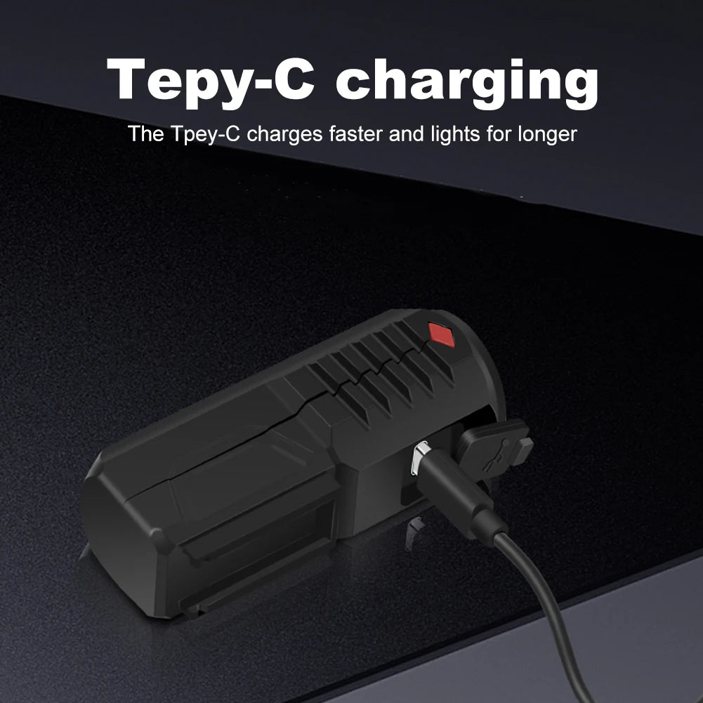 LED Bicycle Headlight High Brightness Bike Handlebar Flashlight USB Charging MTB Bike Headlight Bicycle Accessories