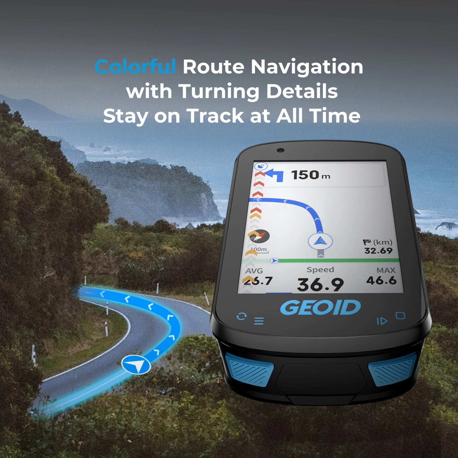 GEOID CC600/CC700 Bike Computer Wireless Color Screen Bicycle Speedometer ANT+ WIFI Cycling Speedometer IPX7 Waterproof Odometer
