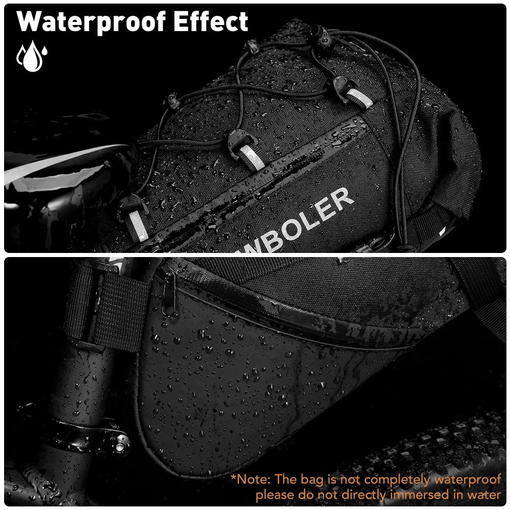 NEWBOLER Bike Saddle Bag Waterproof MTB Road Bicycle 10L Large Capacity Cycling Bag Foldabe Tail Rear Bag Trunk Accessories
