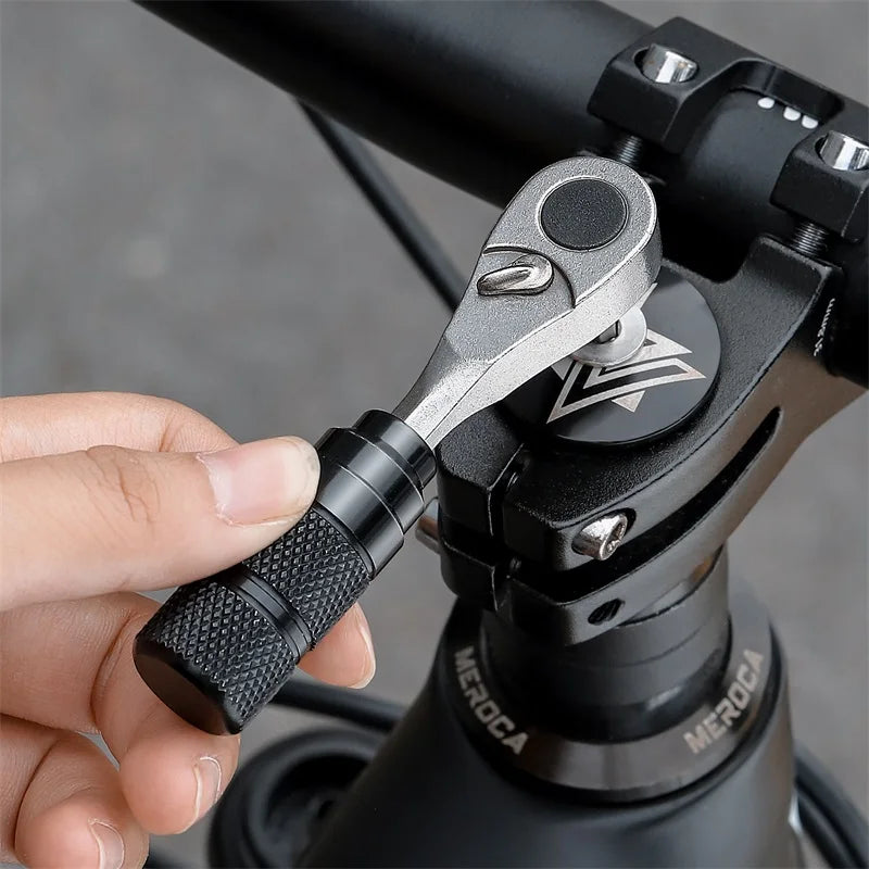 WEST BIKING Multifunctional Toolkit Portable Repair Tool Bag Ratchet Wrench Kit Tire Lever Mini Pump Tools Set Bike Accessories