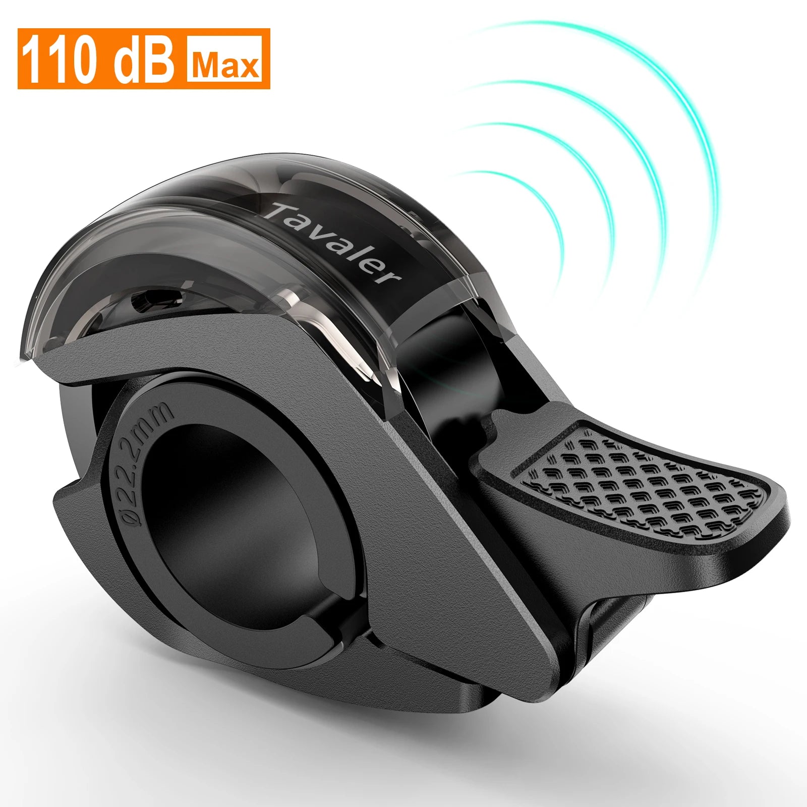 Tavaler New Upgrade Bicycle Bell 110dB Max Crisp PC Waterproof Anti-Slip Textured Safety Road Scooter MTB Outdoor Bike Accessory