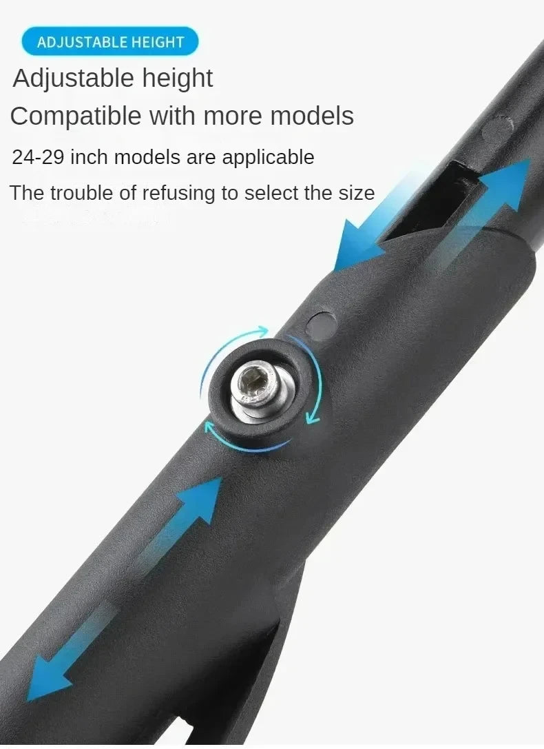 Adjustable Bike Kickstand Aluminum Alloy Side Stand for MTB Folding Electric Bike Snow Vehicles 24-29 Inch Universal Fit