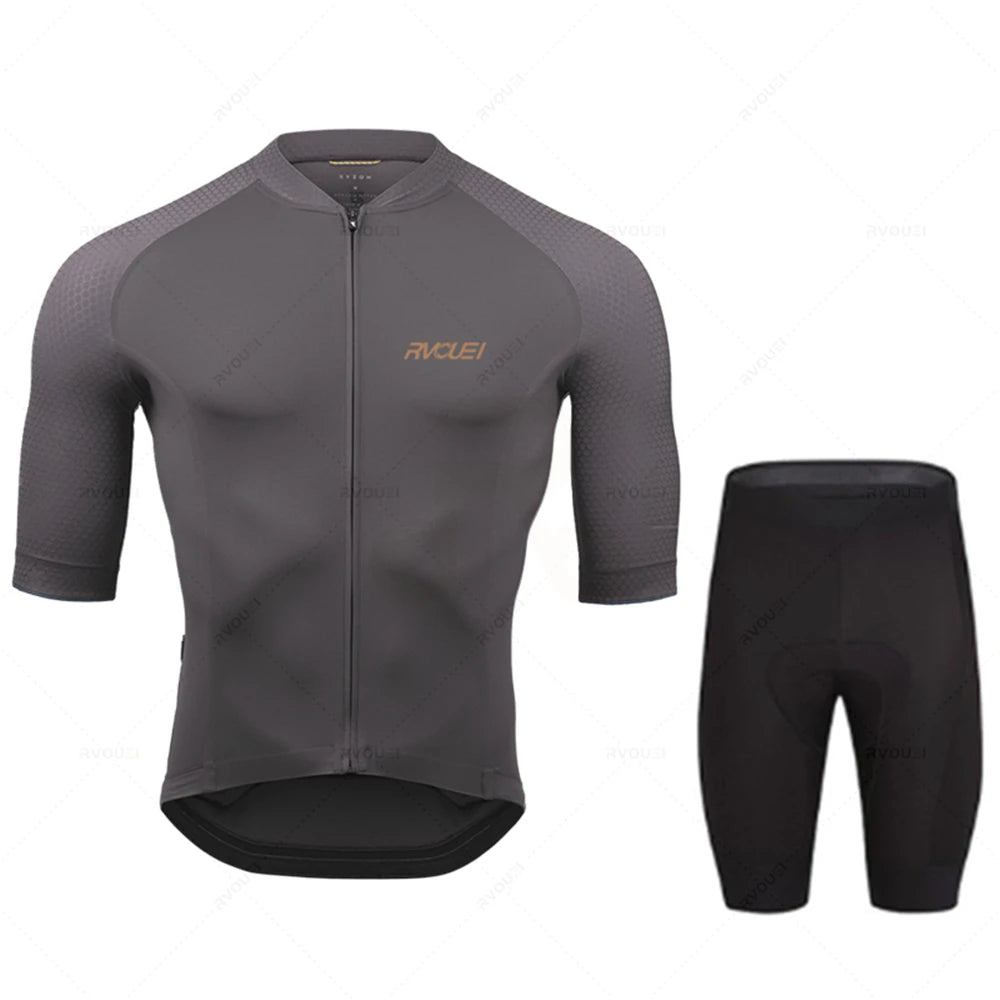 2027 Rvouei Pro Team Bicycle Clothing Men New Road Bike Wear Racing Clothes Breathable Cycling Jersey Set Ropa Ciclismo Maillot