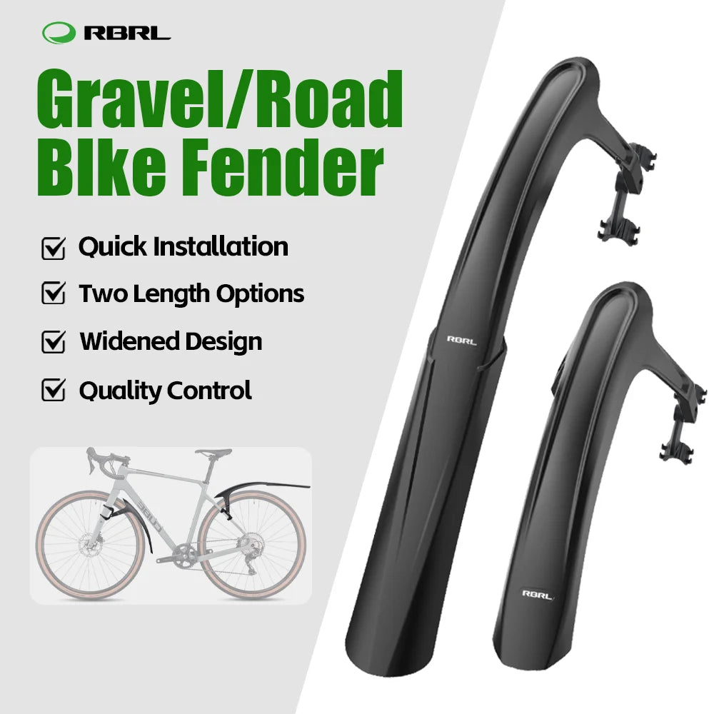 RBRL Bicycle Mudguard 700c Road Bike Fender Quick Release Gravel Bike Mudguard Strong PP Mud Proof for Bicycle Accessories
