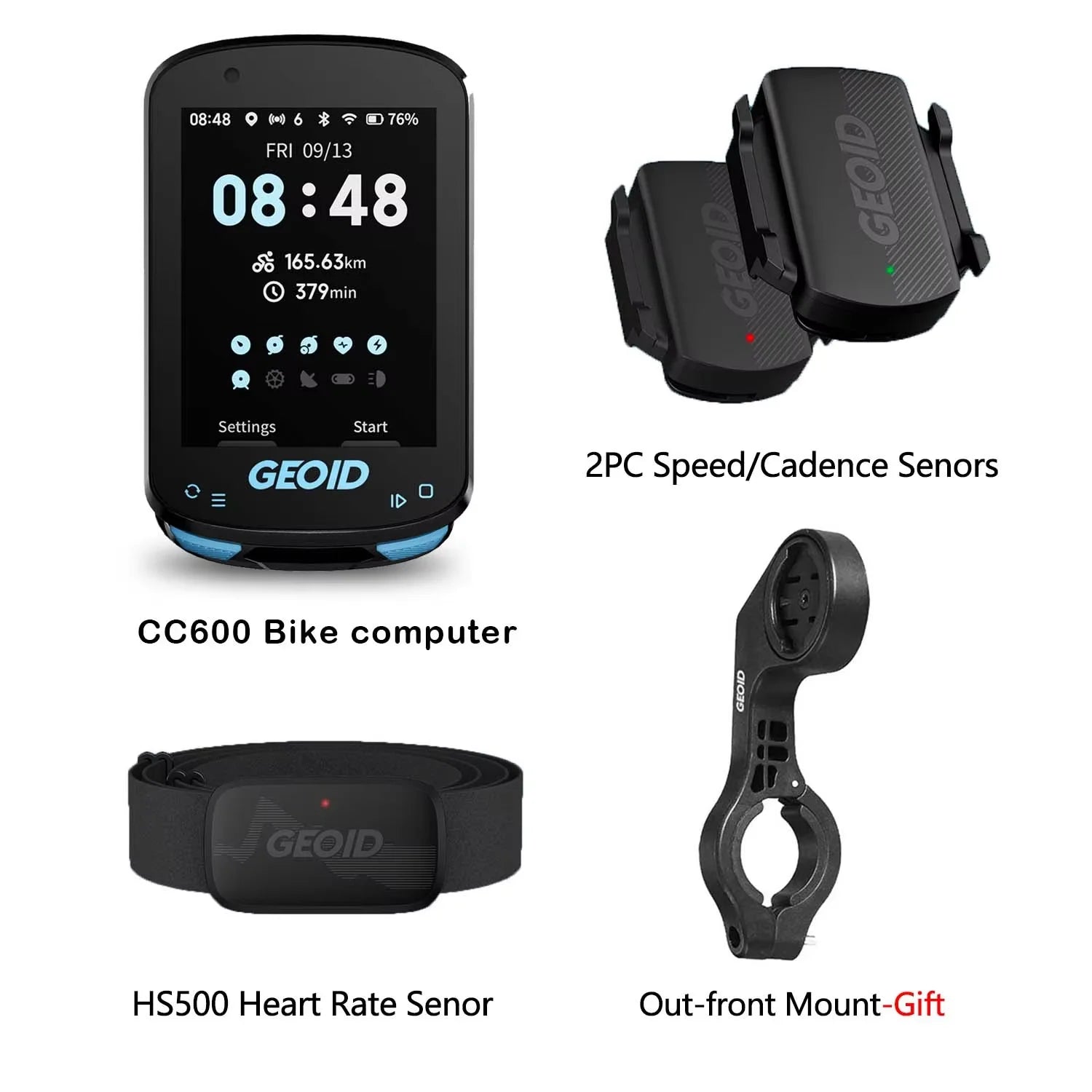 GEOID CC600/CC700 Bike Computer Wireless Color Screen Bicycle Speedometer ANT+ WIFI Cycling Speedometer IPX7 Waterproof Odometer