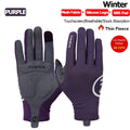 INBIKE 2024 Cycling Gloves Gel Padded for Men Autumn Winter Fleece Road Bike Gloves MTB Full Finger Touchscreen Bike Accessories