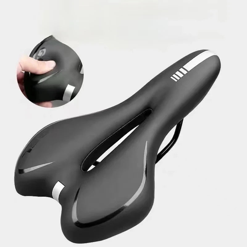 Shockproof Comfort PU Leather Bicycle Saddle Sponge-Filled Time Trial Cycling Seat for Enhanced Riding Experience