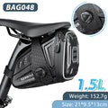 NEWBOLER Bike Saddlebags MTB Road Waterproof Bicycle Saddle Bag Reflective Striped Bicycle Tool Bag MTB Bike Bag Accessories