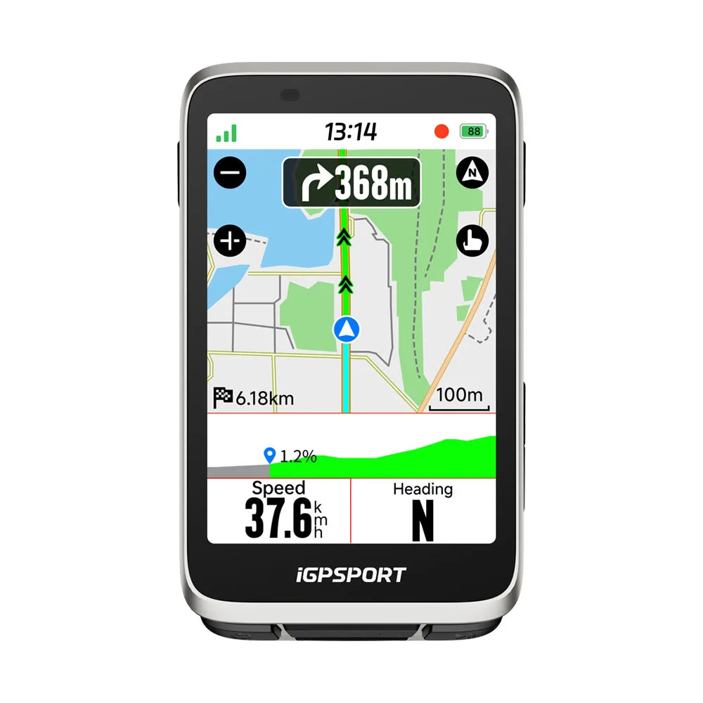 iGPSPORT Bicycle GPS Computer BiNavi Touchscreen Map Navigation 35 Hours Battery Life  IPX7 Waterproof Route Planning