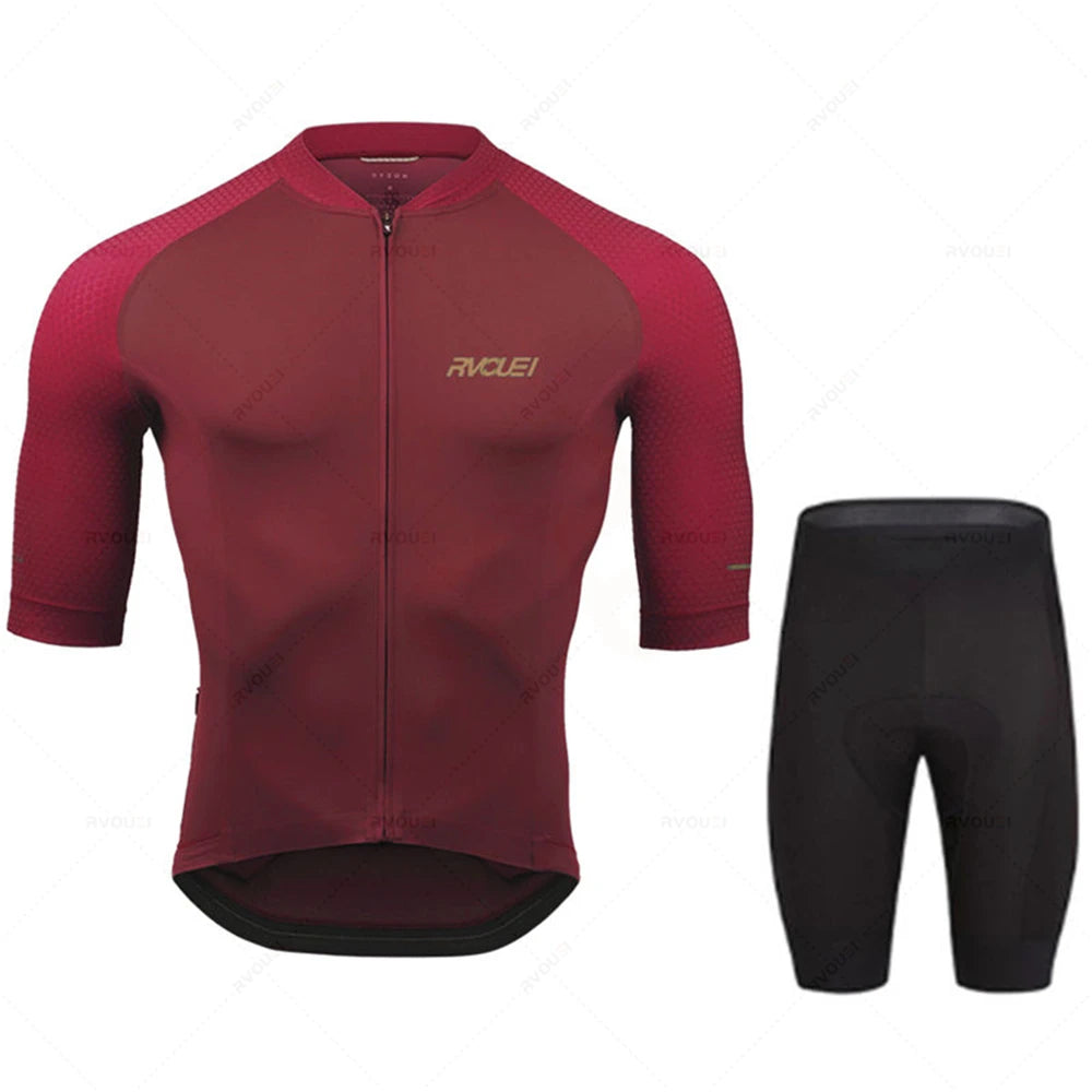 2027 Rvouei Pro Team Bicycle Clothing Men New Road Bike Wear Racing Clothes Breathable Cycling Jersey Set Ropa Ciclismo Maillot
