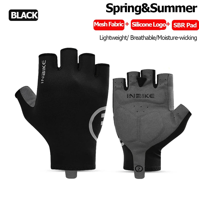 INBIKE 2024 Cycling Gloves Gel Padded for Men Autumn Winter Fleece Road Bike Gloves MTB Full Finger Touchscreen Bike Accessories