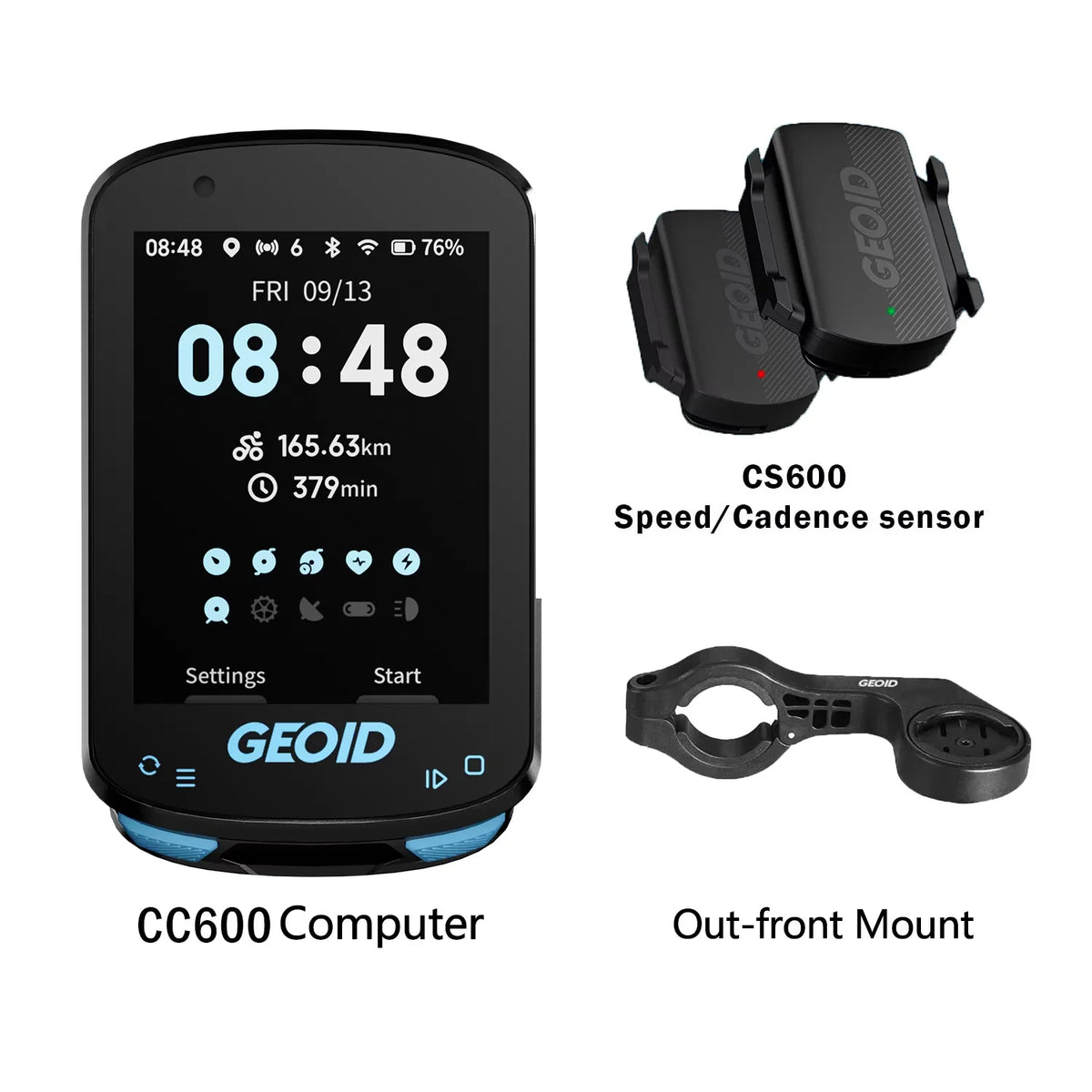 GEOID CC600/CC700 Bike Computer Wireless Color Screen Bicycle Speedometer ANT+ WIFI Cycling Speedometer IPX7 Waterproof Odometer
