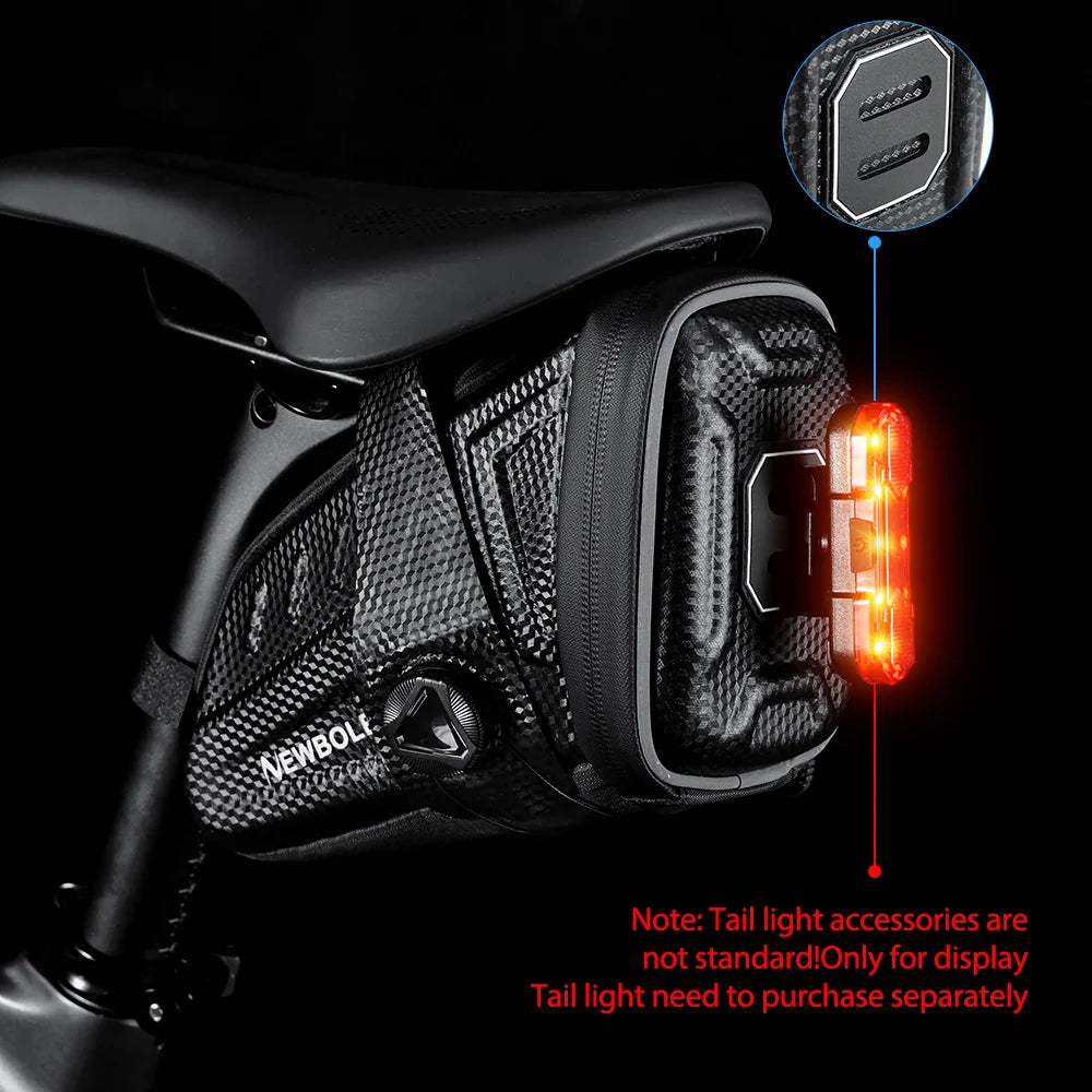 NEWBOLER Bike Saddlebags MTB Road Waterproof Bicycle Saddle Bag Reflective Striped Bicycle Tool Bag MTB Bike Bag Accessories