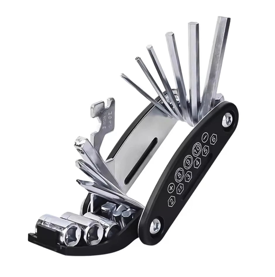 Bicycle Repair Tools Kit Portable Bike Multi Tool Set with Air Pump Tire Patch Kit for Mountain Road Bicycle
