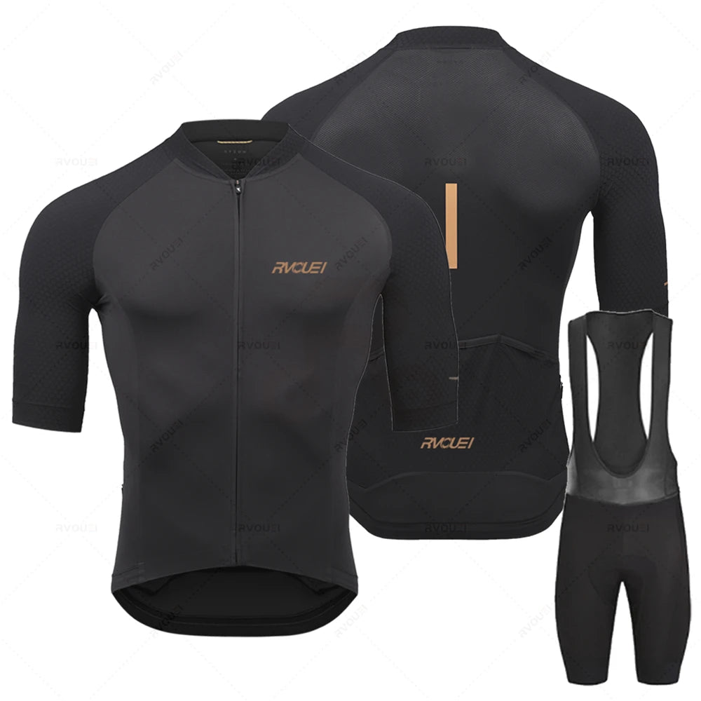 2027 Rvouei Pro Team Bicycle Clothing Men New Road Bike Wear Racing Clothes Breathable Cycling Jersey Set Ropa Ciclismo Maillot